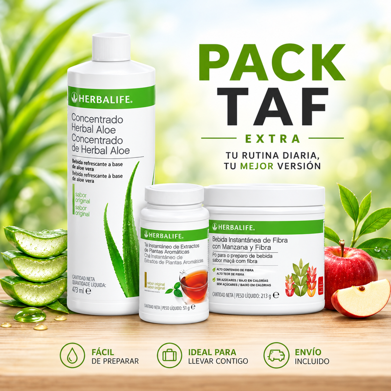 Pack TAF Herbalife 2026 | Aloe Vera, Té y Fibra - Concetto Salute