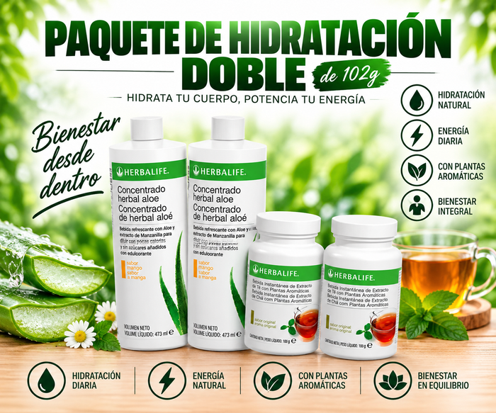Paquete de hidratación doble de 102g