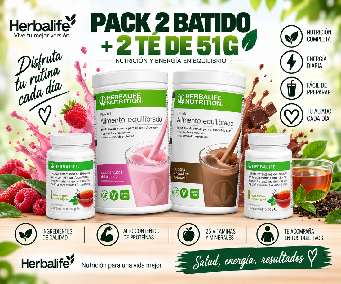 Pack 2 Batido + 2 Tè de 51g