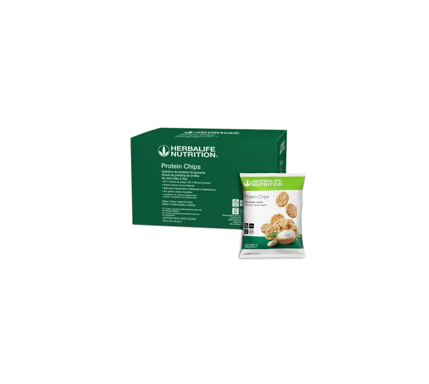 Protein Chips Herbalife – Snack Proteico Crujiente | Barbacoa y Crema Agria & Cebolla
